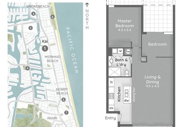 Kai - Waves & Wind - 2BR Apartment - Moments to the sand - Gold Coast