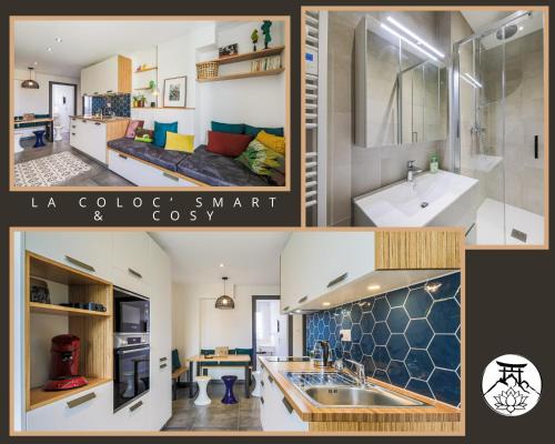 La coloc' Smart & Cosy - 4 chambres différentes et privatives sont disponible dans ce T4 de 80m2 en colocation - Jusqu'à 2 personnes par chambre - 1 lit double par chambre