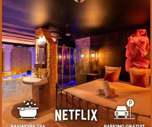 La Suite de Vénus - Chambre à thème Love Room Jacuzzi et Pièce Secrète - Évasion pour deux