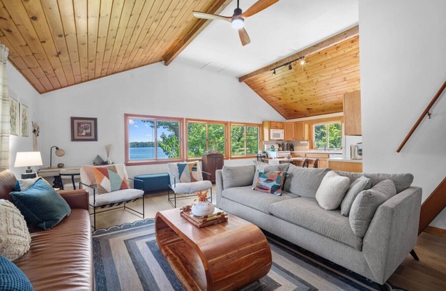 Lakefront Home w/Private Beach & Stunning Views
