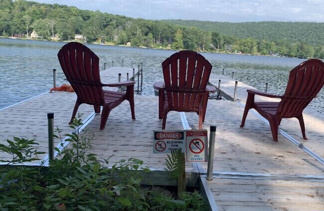 Large, 4 season, lakefront retreat. Close to skiing, golf and hiking.