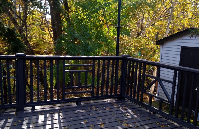Large,sunny, two-room suite accessed from deck on wooded ravine. Eat-in kitchen.