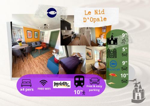 Le Nid d'Opale - 4 pers, proche vieille ville, Wi-Fi