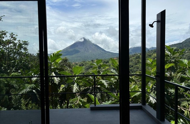 Lodge With Volcano and Lake Arenal Magnificent Views in the Tropical Forest.
