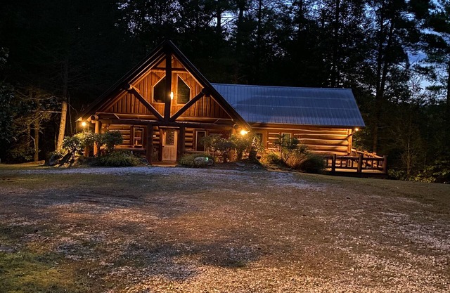 Log Cabin On The Rocks