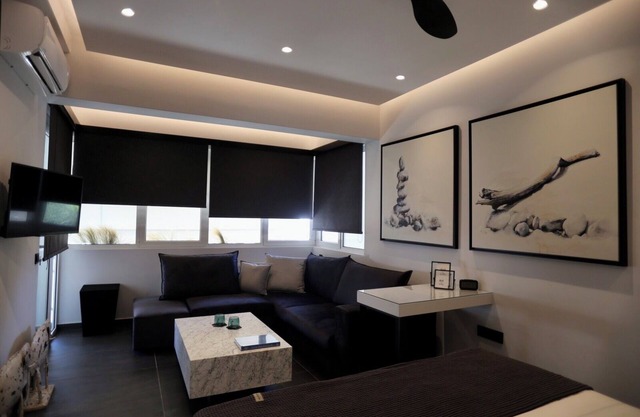 Luxury apartment in sophisticated Athens Riviera, two minutes walk to the beach.
