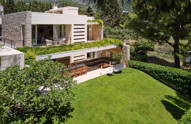 Luxury Beachfront Villa Castello Bol with private pool at the promenade Zlatni Rat at the beach in Bol - Brac