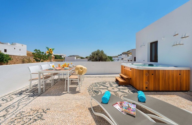 Luxury Rhodes Villa | Diamond Villa | Hot Tub | Beautiful Terrace | 3 BDR |.