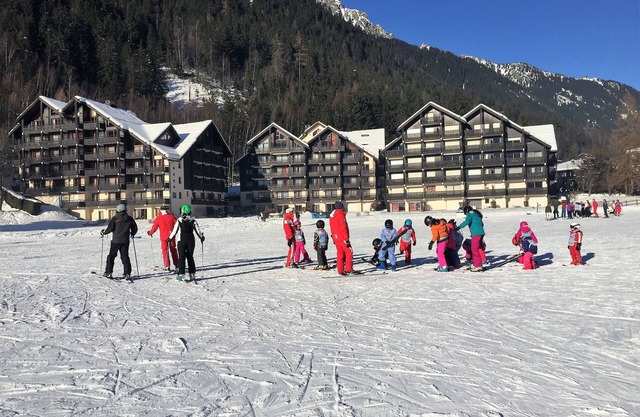 Luxury two-room apartment, Facing the ski slopes, Village center, Garage, WIFI