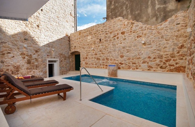 Luxury Villa Bol with private pool, Jacuzzi and sauna by the sea in center of Bol on Brac island