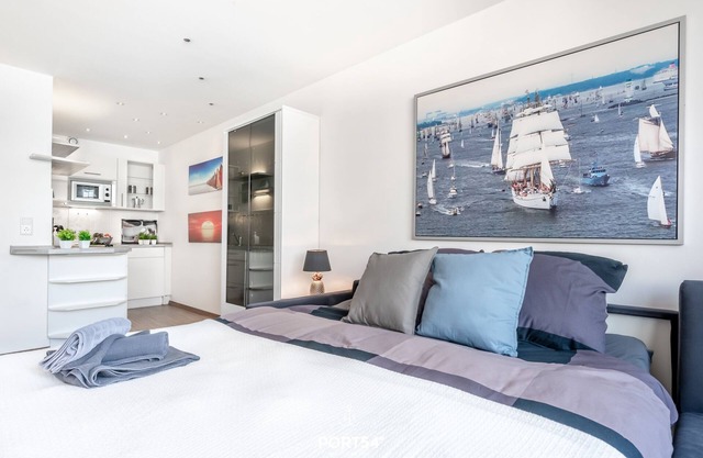Marina Apartment Wendtorf - Weitblick auf Meer und Yachthafen