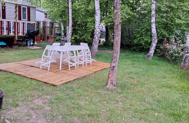 Mobilhome 2 bedrooms 32m2 4 star campsite swimming pool, pond at the gates of the castles