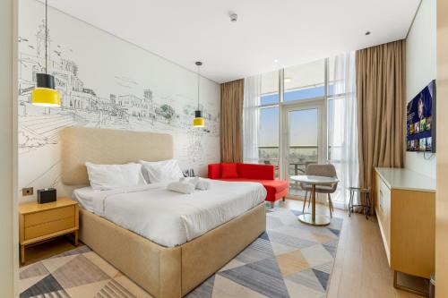 Modern Studio in JVT - Balcony, Pool, Gym