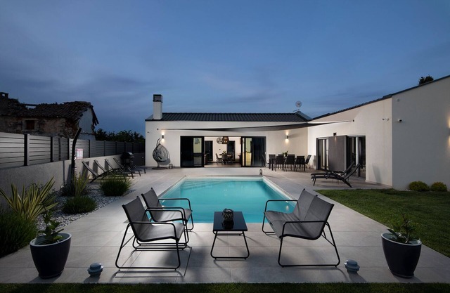 Modern villa with pool in small place