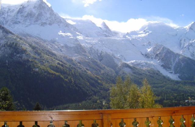 Mont-Blanc view apartment at the start of ski lifts and hiking trails.