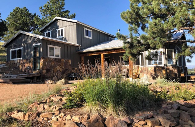 Mountain house overlooking Bear Basin Valley and the Sangre de Cristo Range.