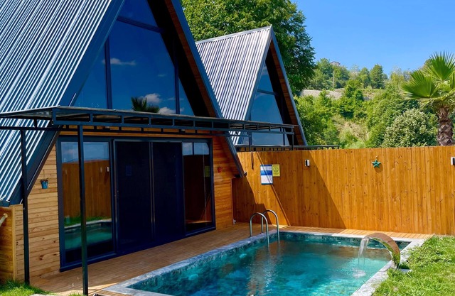 n2+1 Heated Private Pool- Lake View - 5 Person Bungalow in Dibektaş