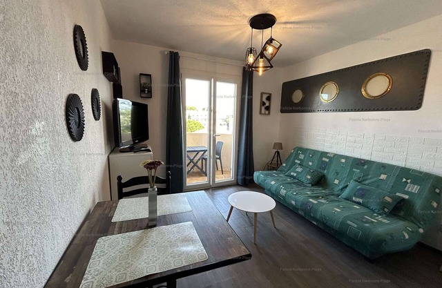 Narbonne Plage: Studio Calme avec Balcon, Piscine et Parking Privé, Proche Massif de la Clape
