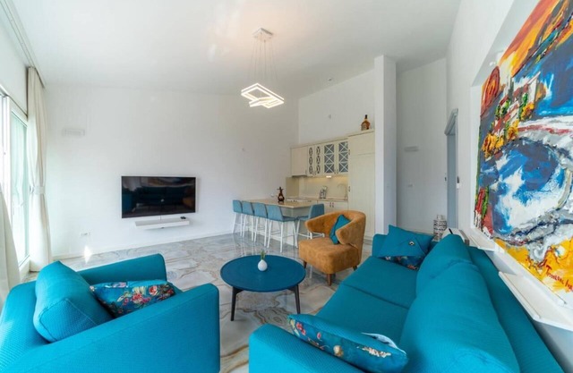 New luxury villa with garden and pool