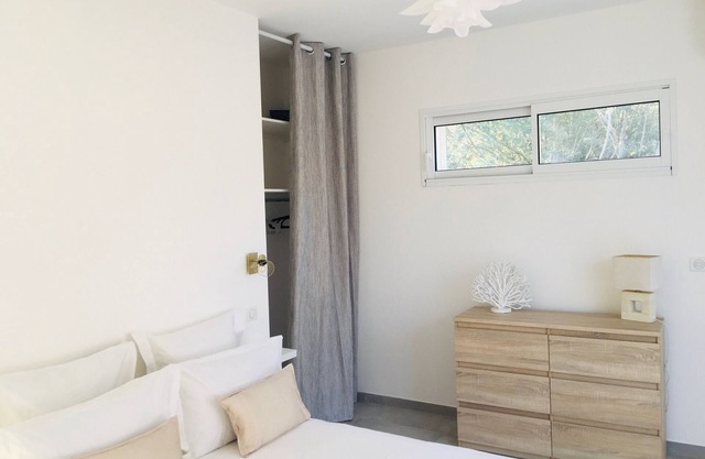 New villa terrace and garden with trees