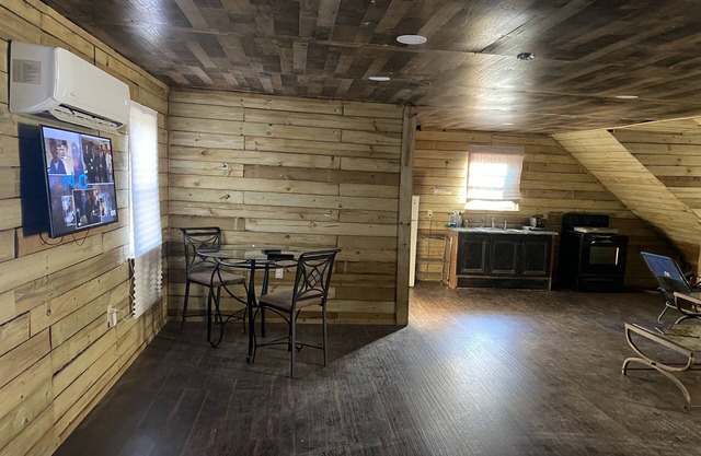 Newly added studio apartment, above garage.