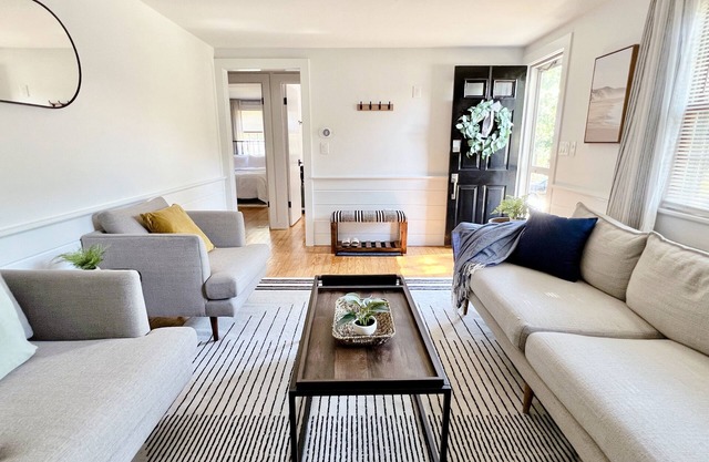 Newly renovated home near beaches with fire pit, AC, electric vehicle charging