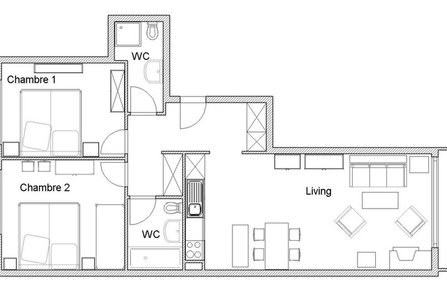 Nice flat for rent in les Collons