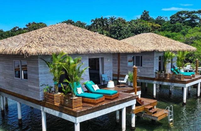 Ocean Light Over Water Bungalow, Bedroom, King Bed, Living Room, Kitchenette