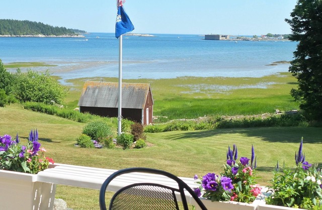 Oceanfront historic home near Popham & Islands at mouth of Kennebec River