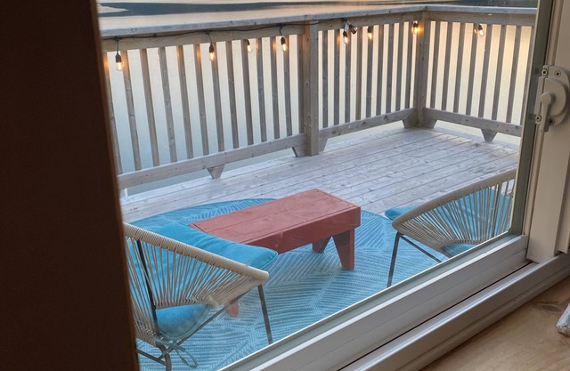 One bedroom two bath beach house over looking the ocean.