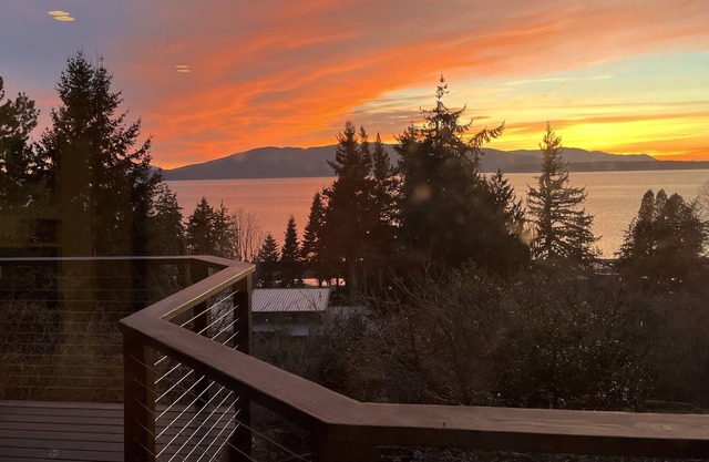Pacific Northwest Retreat, Enjoy sunsets over island views