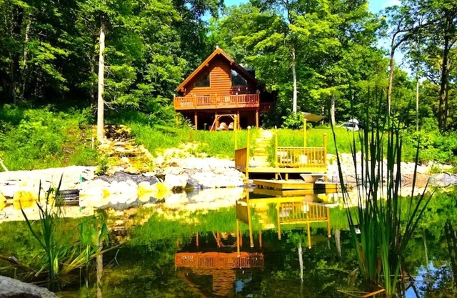Paint Creek Lodge . 5 Bedroom A-Frame Log Cabin W/Hot Tub & Swimming Pond