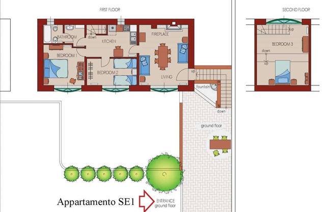 Palazzo Barbò (historical medieval palace) relax outdoors, great for vacation or work