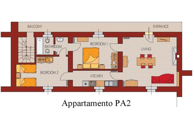 Palazzo Barbò (historical medieval palace) relax outdoors, great for vacation or work