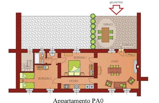 Palazzo Barbò (historical medieval palace) relax outdoors, great for vacation or work