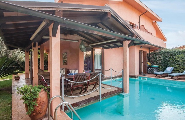 Part of a semi-detached house with private pool in the residential area of Capalbio Scalo, not far f