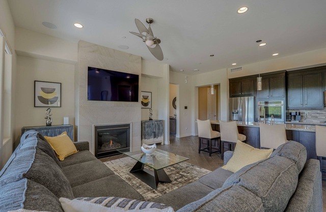 Patios & Mountain Views at Modern Scottsdale Condo