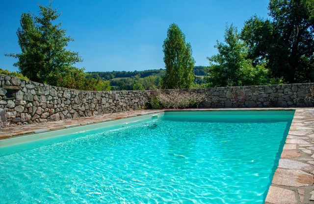 Peaceful barn conversion retreat with private pool and panoramic views