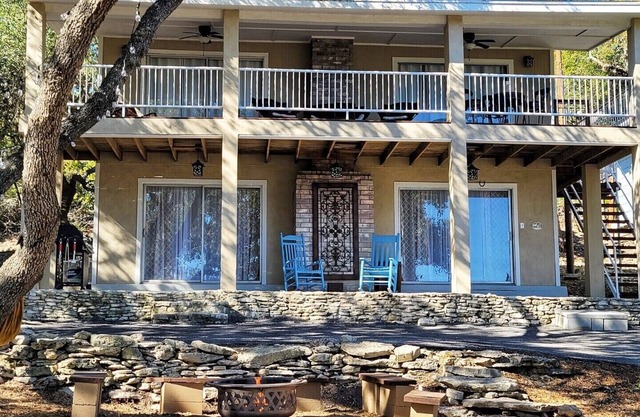 Pebble Beach Lakehouse Oasis with Medina Lake Views!