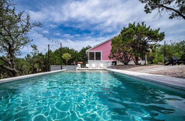 Pink House ATX Pool & Spa Firepit