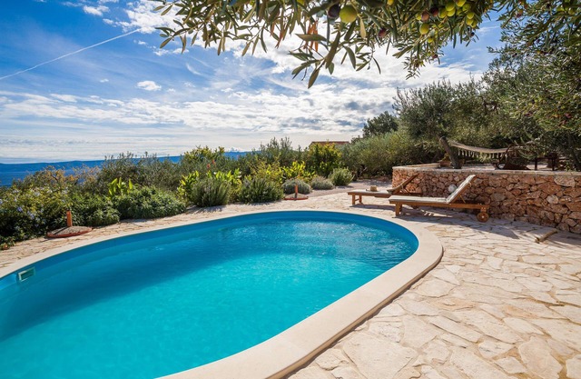 Private, heated pool - family home with stunning view