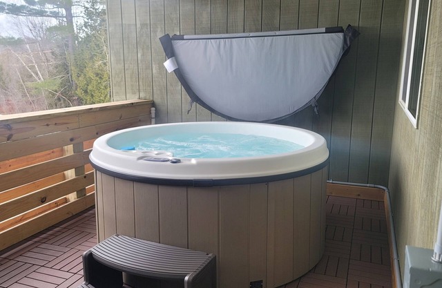 Private Hot Tub, King Size Bed Crystal Mountain 17 miles, Traverse City Sleeps 4