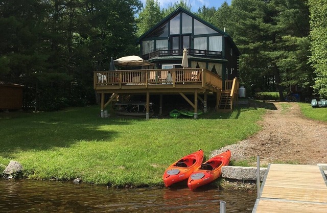 Private Lakefront Cabin With Dock, Loons & Sunset Views