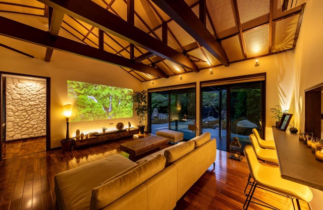 Private sauna and open-air hot spring bath.