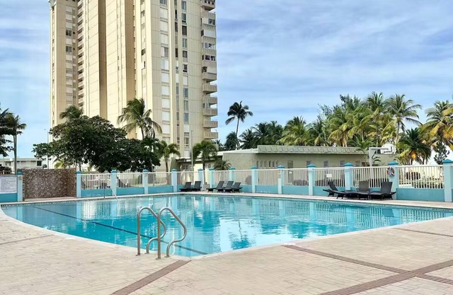 Puerto Rico, Tropical Beachfront Condo, Balcony with Ocean View, Pool, WiFi, AC
