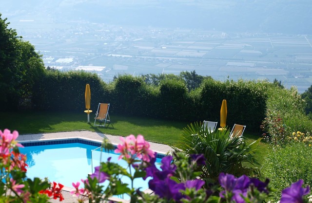 Quiet with a wonderful view, hiking from the farm, sauna, large pool, guest card