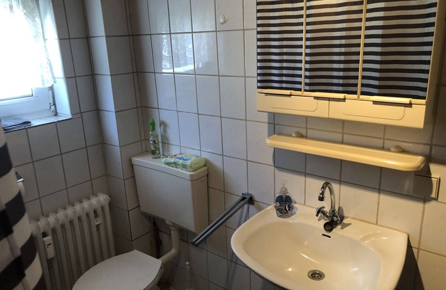 Ramstein Room with private bathroom, shared kitchen and living room/balcony
