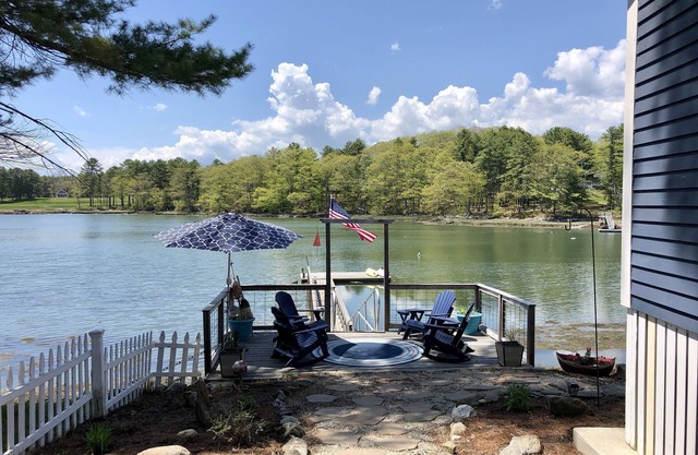 Recently renovated cottage just steps to the waters edge deck, and dock along the New Meadows River.