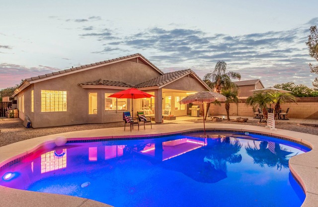 Relaxing Chandler Pool Escape with Game Room and Office