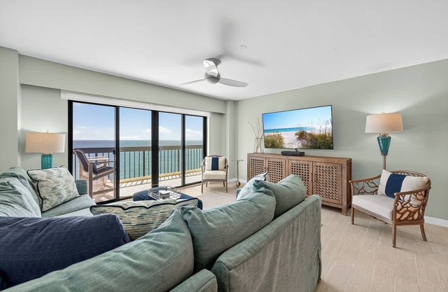 Renovated direct oceanfront condo with spacious balcony, heated pool, and garage parking